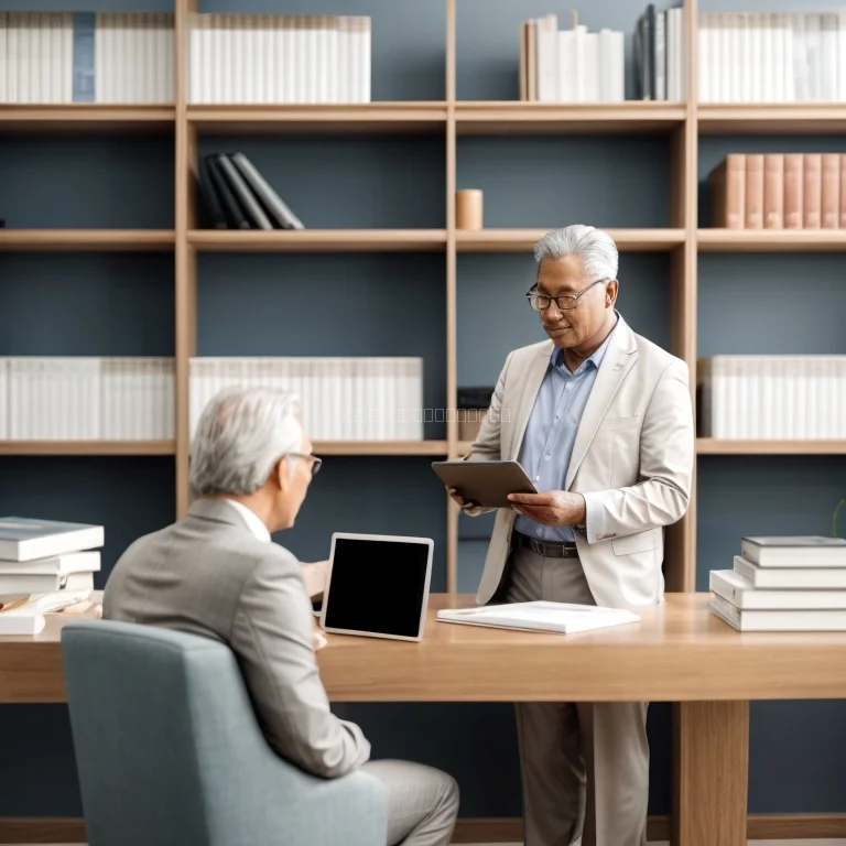 محامٍ يساعد متقاعداً